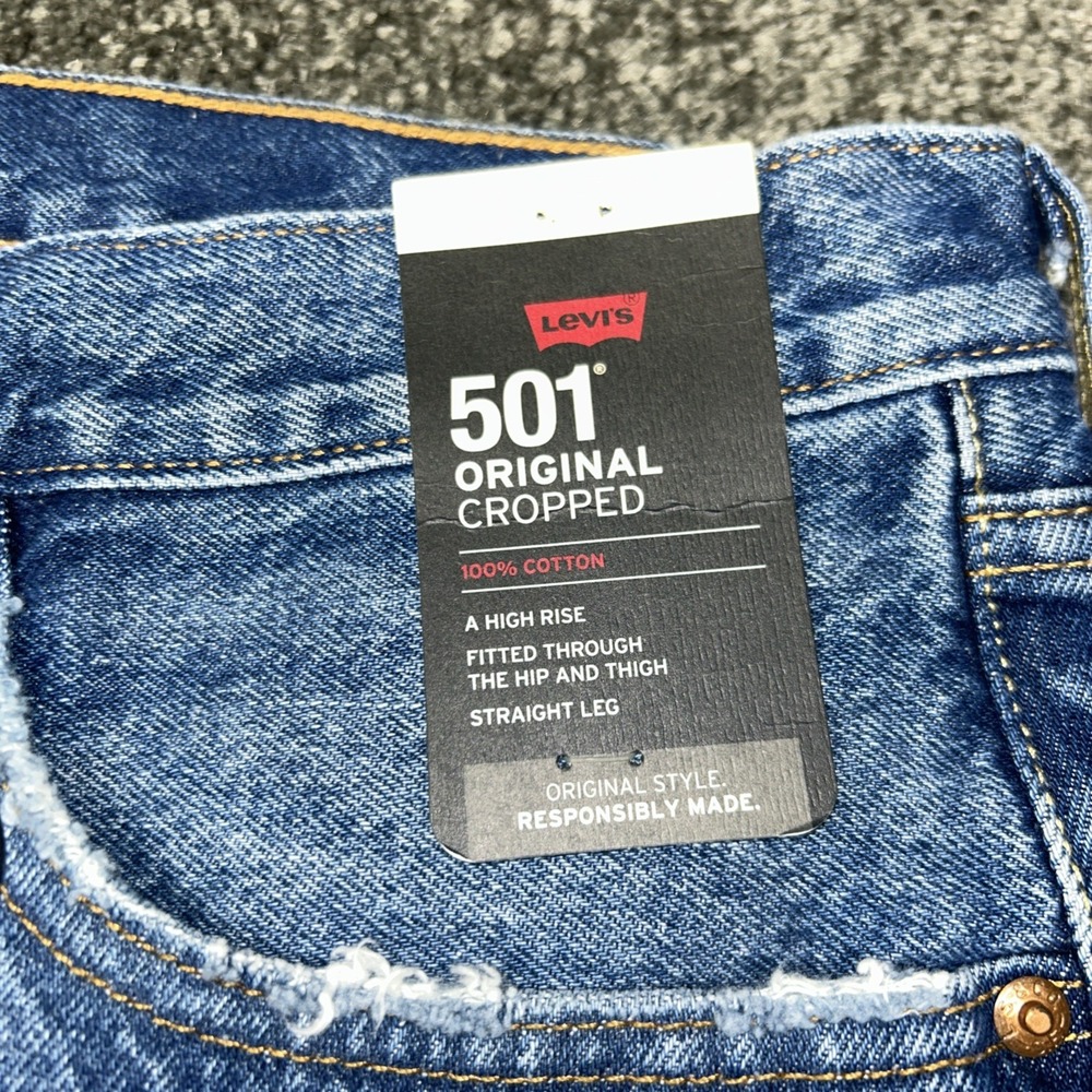 Levi's Women's Premium 501 Jeans Original Cropped 31x26 Msrp 108.00 Levis Denim - Picture 3 of 14